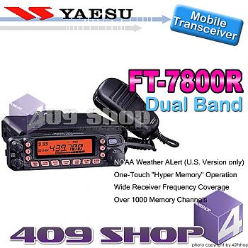 YAESU DUAL BAND FT-7800R TX 140-174MHz 420-470MHz 409shop,walkie